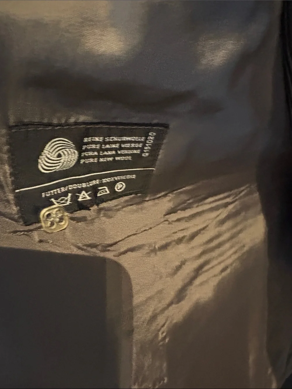 Pur Double-Breasted Gray Wool Suit Jacket